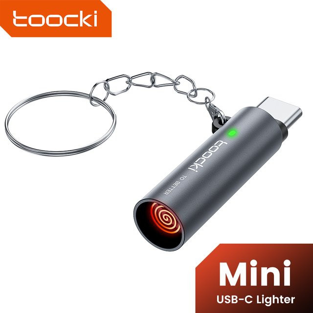 Toocki Mini USB-C Zigarettenanzünder Flammenlos Windfest und Tragbar - Bild 1