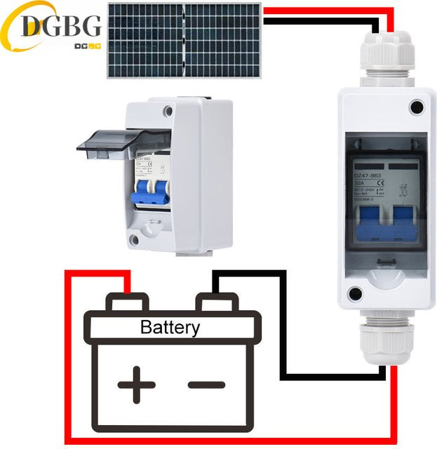 Solar Photovoltaik PV Combiner Box DC Schalter mit Anschlussdose IP65 in Weiß - Bild 1