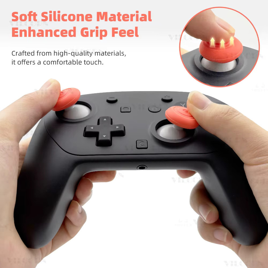 Silikon Daumen-Stick-Kappen für Nintendo Switch 2 Joycon, analoge Joystick-Kappen in Schwarz und Multicolour - Bild 2