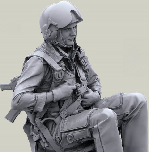 GSF Modell Figur, 1:48, Harz, unmontiert und unbemalt Kit - Bild 1