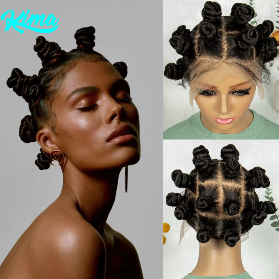 KIMA Bantu geflochtene Perücke mit Babyhaar, Damen - Bild 5