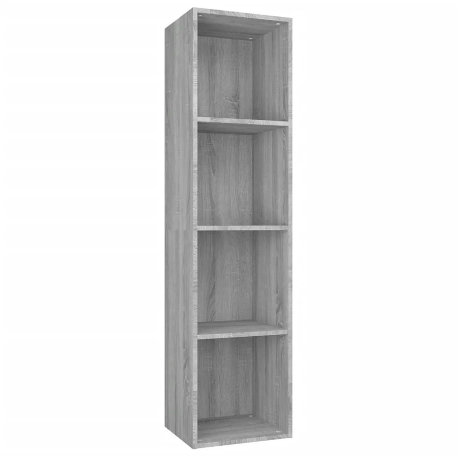vidaXL Bücherschrank und TV-Schrank in Grau Sonoma, Wandmontage, B/T/H: 36 x 30 x 143 cm - Bild 2