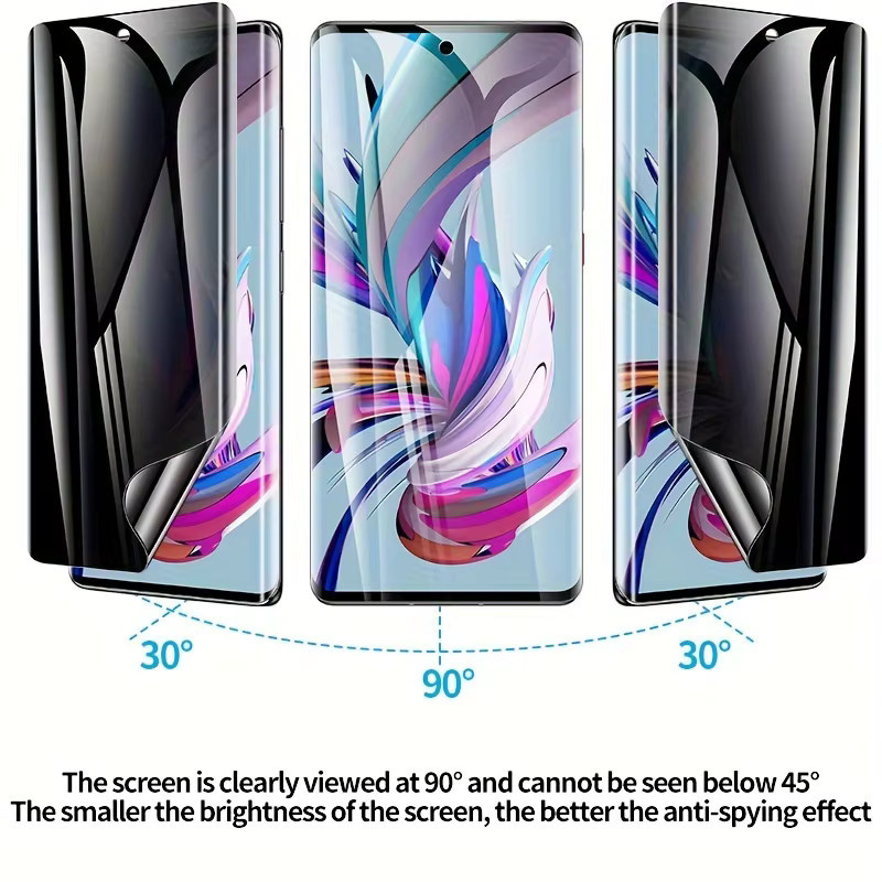 3er-Set Hydrogel-Displayschutz mit Privatsphäre-Funktion für OPPO Reno 14 Pro, OPPO 13 F 4G/5G und Reno 13 FS, transparent - Bild 2