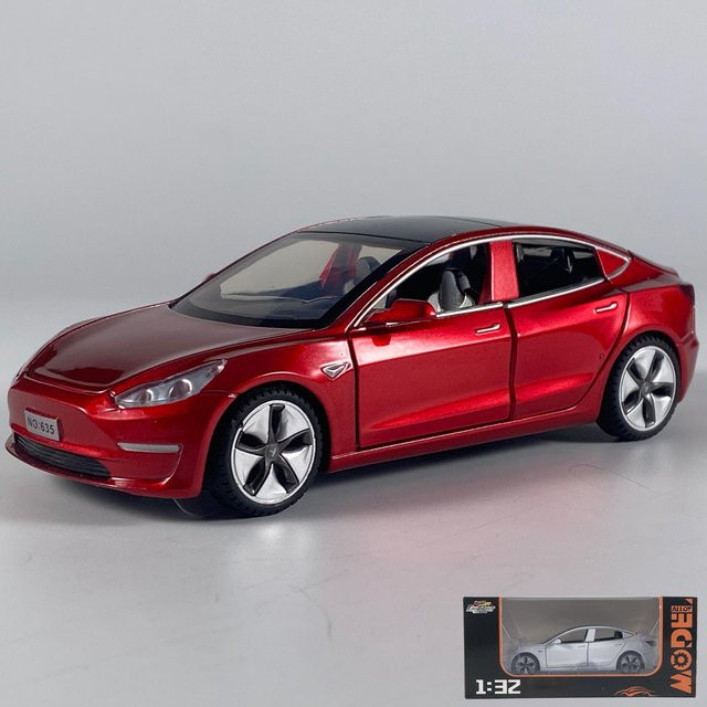Modell 3 Neue Energie Elektrofahrzeug, Modellauto, 1:32, Metall, mit Licht und Sound, ab 14 Jahren - Bild 1