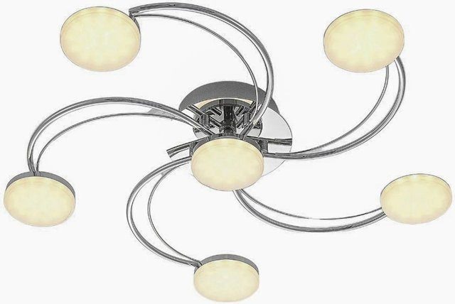 Lindby LED Deckenleuchte Rouven Modern aus Metall in Chrom - Bild 1