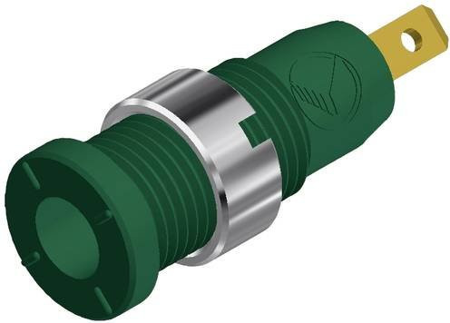 Hirschmann Test & Measurement MSEB 2610 F 2,8 Au Sicherheits-Laborbuchse für den vertikalen Einbau in Grün mit 2mm Stift-Durchmesser - Bild 1