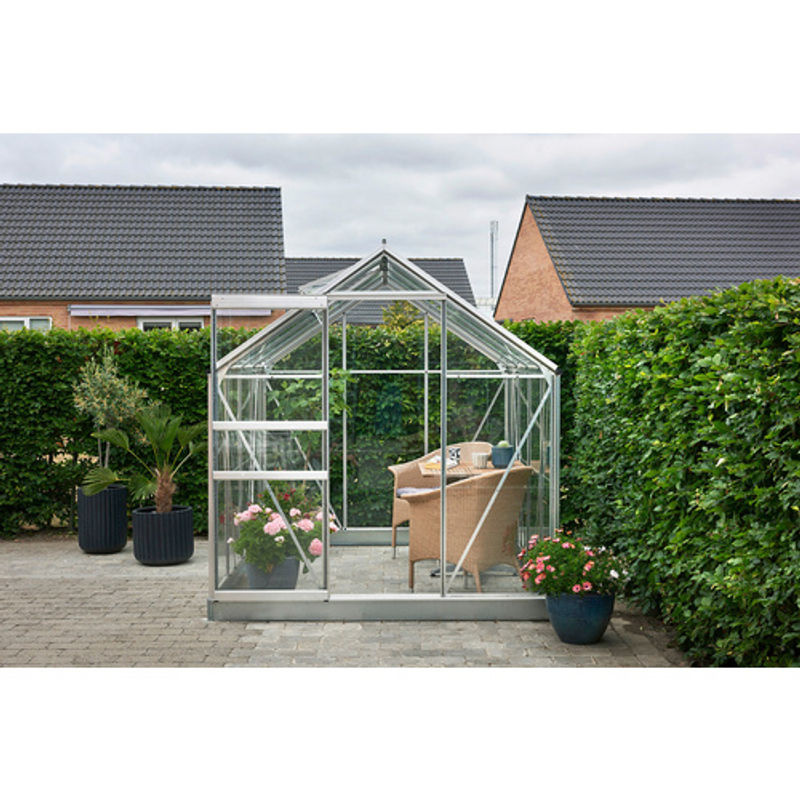 Halls Gewächshaus Popular aus Aluminium in Silber mit 5 m² und Blankglas - Bild 2