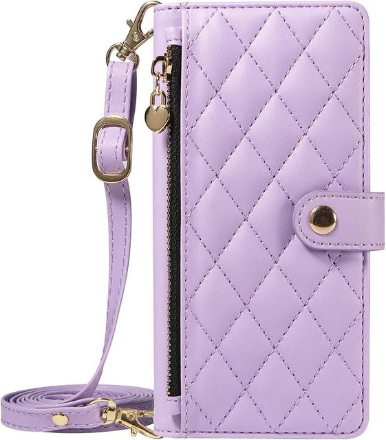 Biencaso Umhängetasche mit Geldbörsenhülle und Kartenfächern für Samsung Galaxy A25 5G in Purple - Bild 1