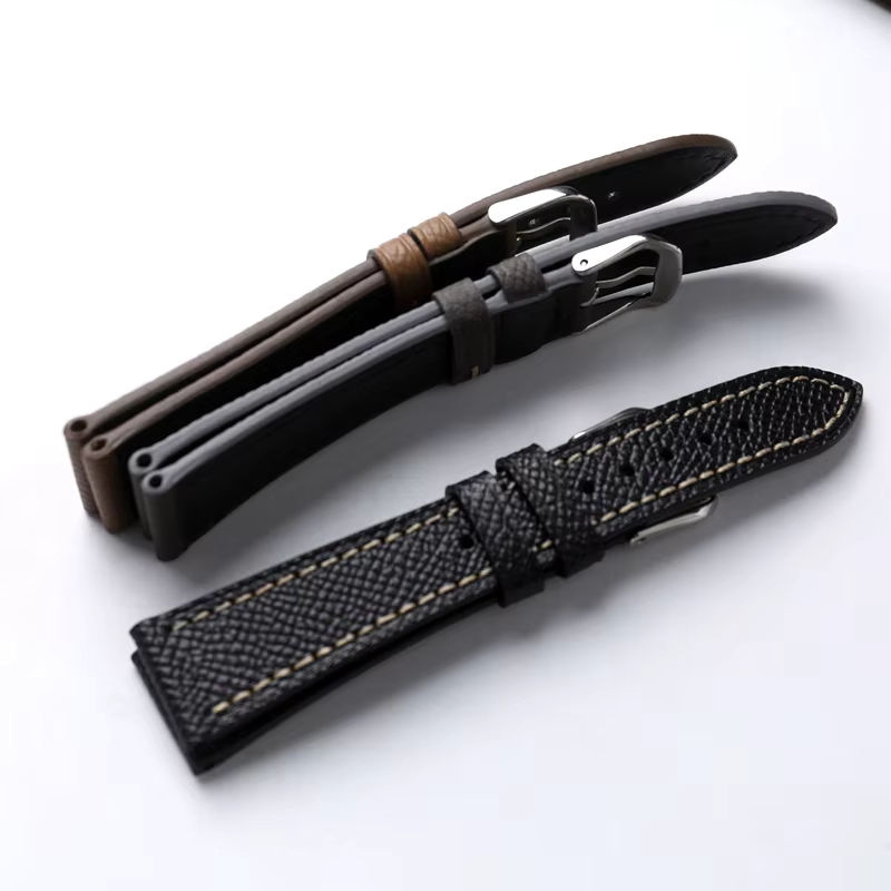 Raystray Uhrenarmband Palmkornleder, Herren, Schwarz - Bild 4