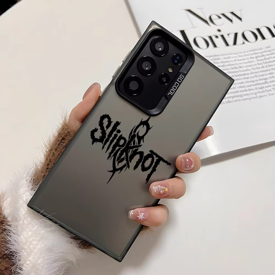 Silikon Handyhülle Slipknot Klassische Band für Samsung Galaxy S25 Edge S24 S23 S22 S21 S20 Ultra in Silber - Bild 1