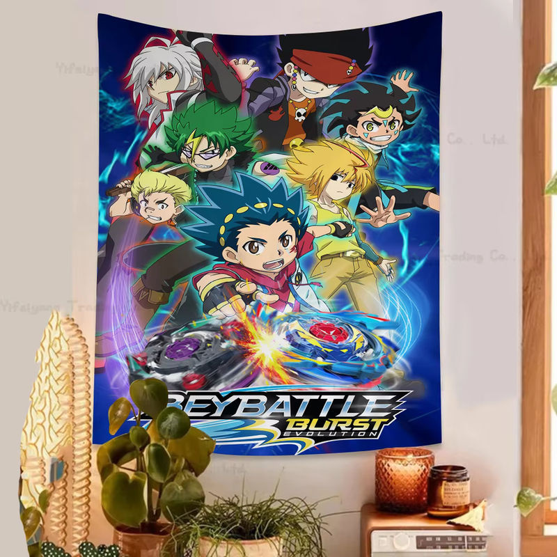 Bunter Beyblade Wandteppich im Bohemian Stil zur Wanddekoration, Multicolor - Bild 3