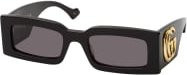 Gucci GG 1425S Sonnenbrille, Rechteckig, Vollrand, Kunststoff, Damen, black grey - Bild 1