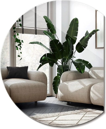 Wallfluent Geometrischer Halbkreis Spiegel in moderner Optik, B: 100 cm, H: 84 cm