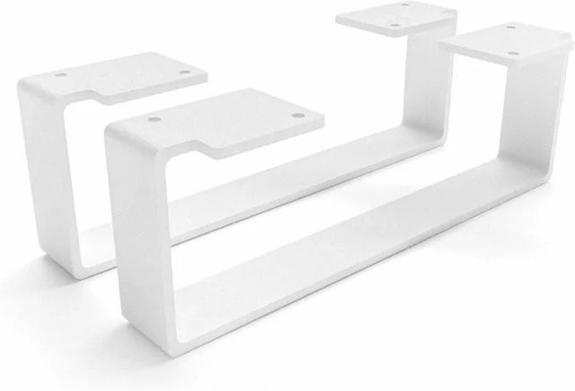 HEVVA Möbelfüße LUXEMBURG 2er Set Weiß, Höhe: 10 cm, Tiefe: 30 cm - Bild 1
