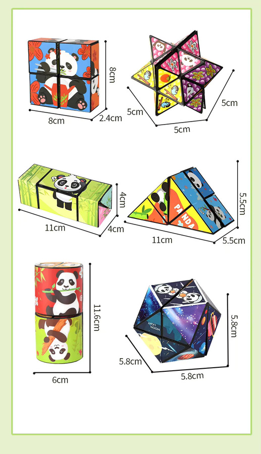 Small fire child, Panda-Muster, geometrisches Fingerspielzeug - Bild 4