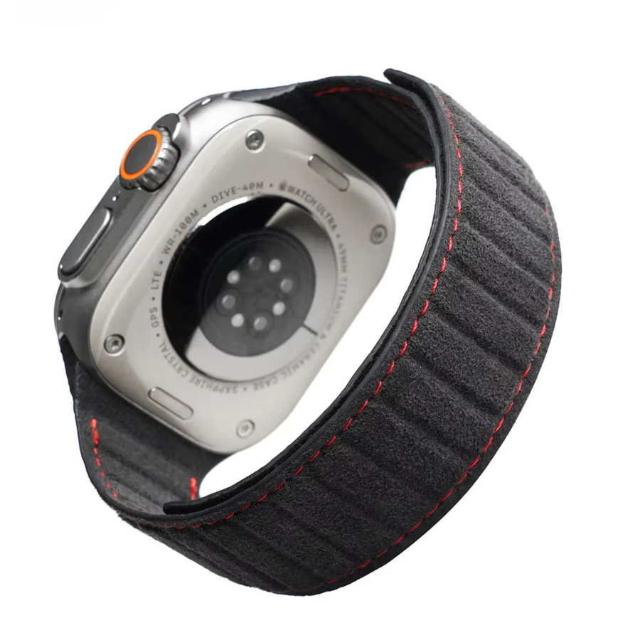 YMW Uhrenarmband Alcantara, Magnetisch, Schwarz, Unisex - Bild 5