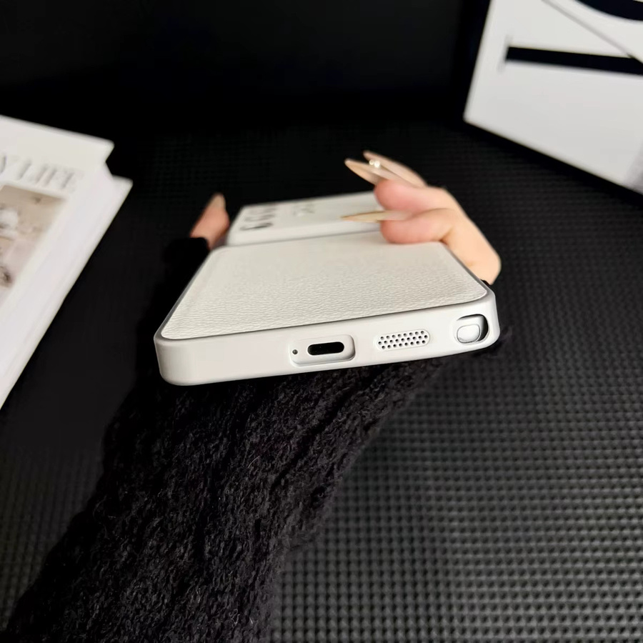 Stoßfeste Leder-Schutzhülle mit Fenster für Samsung S26 S25 S24 FE Ultra Plus in Schwarz - Bild 3
