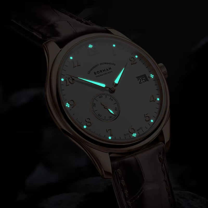 BORMAN Armbanduhr Automatik, Leder, Roségold, 41 mm, Herren - Bild 2