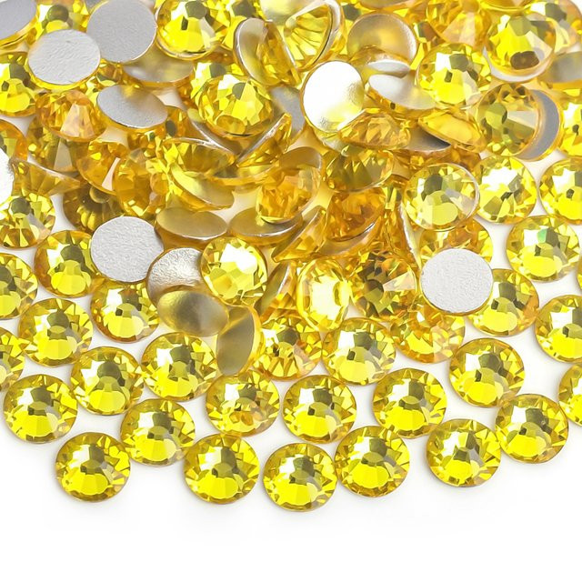 zhanwSP Citrin Glas 3d Nail Art Strass, Glänzend, Unisex - Bild 1