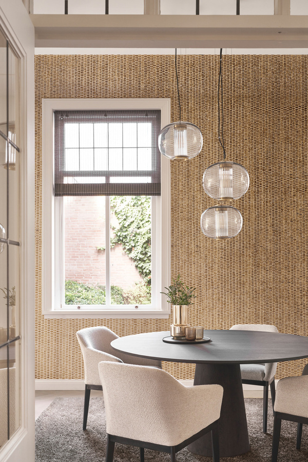 Omexco Tapete Padar arc34 in Braun und Beige mit geometrischem Design aus Vlies - Bild 1
