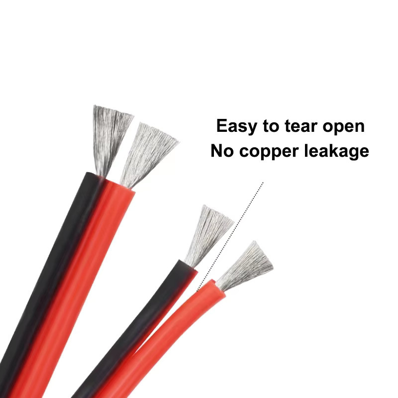 Silikon 2-Pin-Kabel in Schwarz und Rot, verzinntes Kupferkabel für Hochtemperatur-Elektronik, verschiedene AWG-Stärken von 30 bis 8AWG, Länge wählbar von 1 bis 20 m - Bild 4