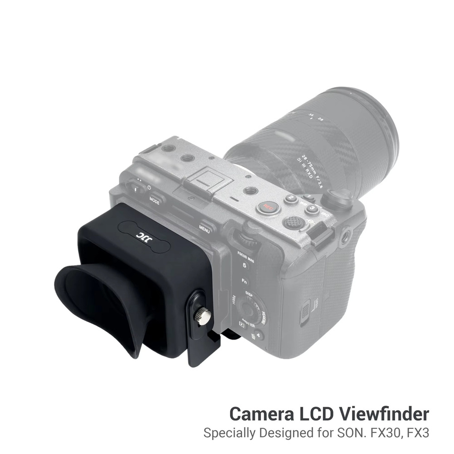 JJC Professioneller 3,0x HD LCD Bildschirm Sucher Kamera Extender für Sony FX30 und FX3 in Schwarz - Bild 2