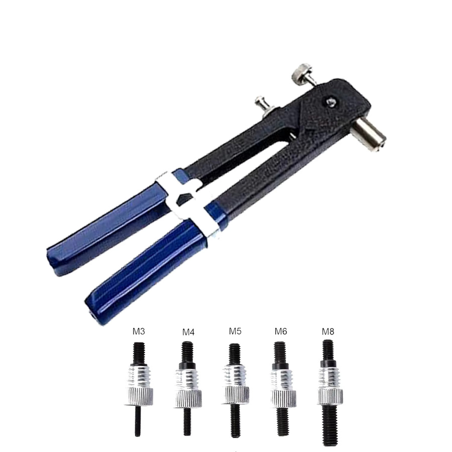 YISEONG Nietmuttern Pistole Set mit 150 Stück Dornen für M3, M4, M5, M6 und M8 sowie Flathead-Schrauben zur Reparatur von Pop-Muttern - Bild 3