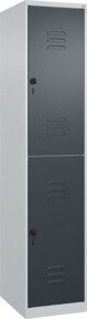 C+P Doppelstock-Spind Classic PLUS mit 1 Abteil, Stahlkonstruktion, Grau/Anthrazit, H x B x T: 185 x 40 x 50 cm - Bild 1