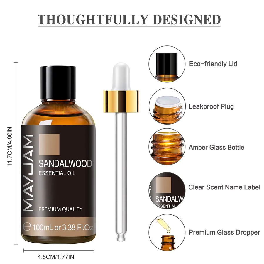 MAYJAM Ätherisches Öl, 100 ml, Sandelholz, Lavendel, Eukalyptus, Vanille - Bild 2