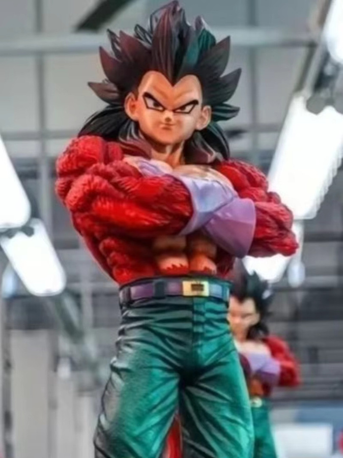 Bandai Dragon Ball Super Saiyajin 4 Goku Vegeta Doppelköpfige Statue Figur, Kunststoff - Bild 4