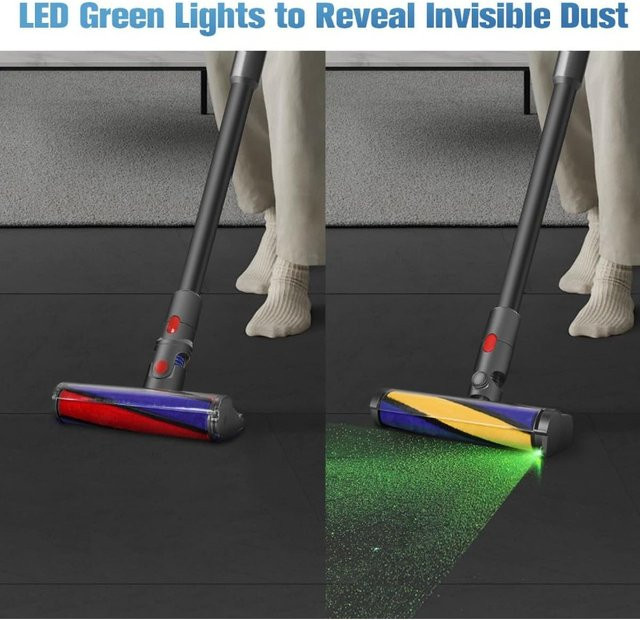 Dyson LED Soft Roller Bodenbürsten Ersatzkopf für kabellose Staubsauger V7 V8 V10 V11 V15 zur Reinigung von Hartböden - Bild 1