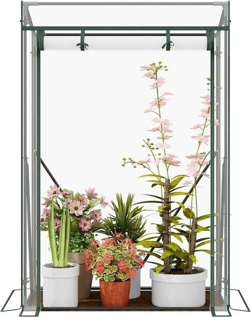 WOLTU Foliengewächshaus aus transparentem PVC mit Stahlrohren für Blumen, Gemüse und Kräuter, B/T/H: 100 x 50 x 150 cm - Bild 1