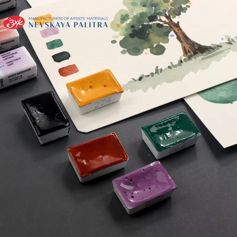 White Night Aquarellfarben für Profis, 2,5 ml pro Einheit, Russland - Bild 1