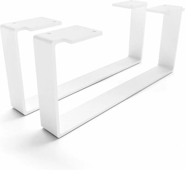HEVVA Möbelfüße LUXEMBURG 2er Set Weiß, Höhe: 15 cm, Tiefe: 35 cm - Bild 1