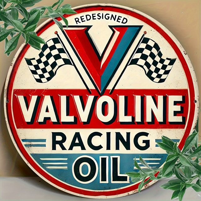 Valvoline Vintage-Metallschild Rund Mehrfarbig Durchmesser: 20 cm - Bild 1