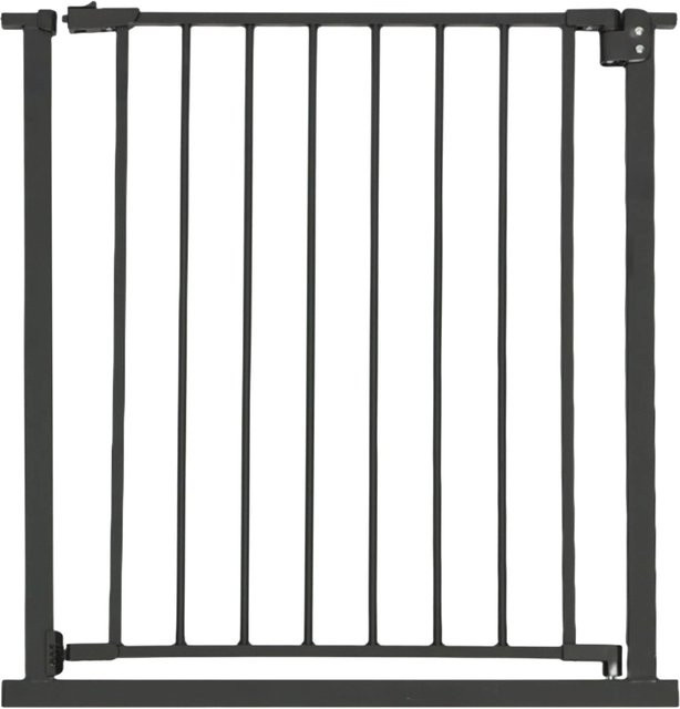 Relaxdays Treppenschutzgitter aus Eisen und Kunststoff, Schwarz, klemmbar, Breite: 75 bis 80 cm - Bild 1