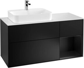 V&B Finion Waschtischunterschrank mit LED-Beleuchtung in Blau Lack, Breite: 120 cm - Bild 1