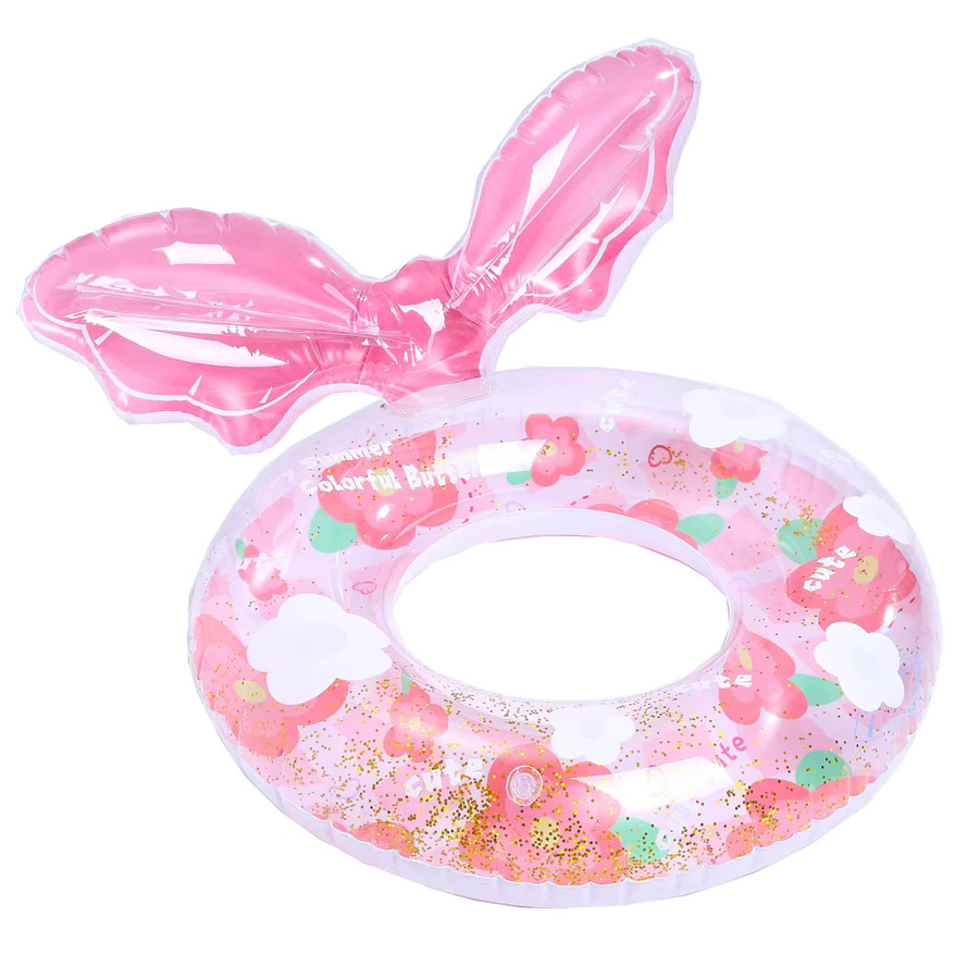 CatXaa Pailletten-Meerjungfrauen-Lenkrad-Schwimmring mit Babysitz, Wasserspielzeug, mit Spray - Bild 2