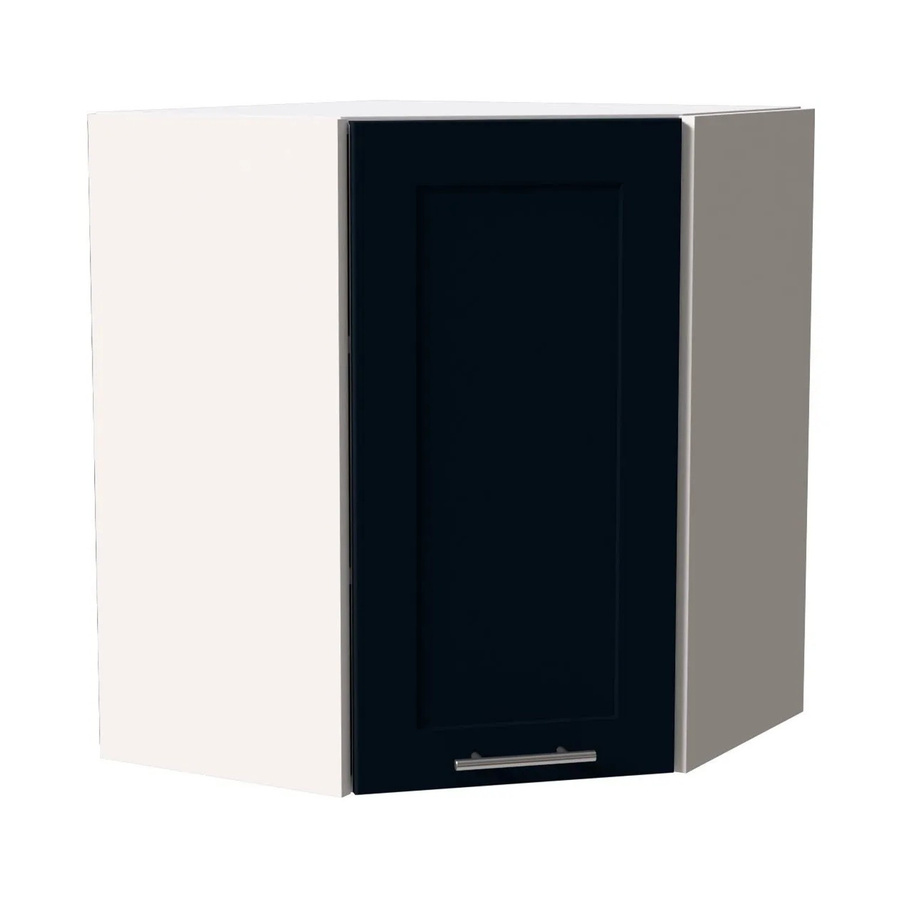 Feldmann-Wohnen Eckhängeschrank Oslo W10/60 in Weiß und Indigo Matt mit Soft-Close-Türen, B/T/H: 60 x 60 x 72 cm - Bild 2