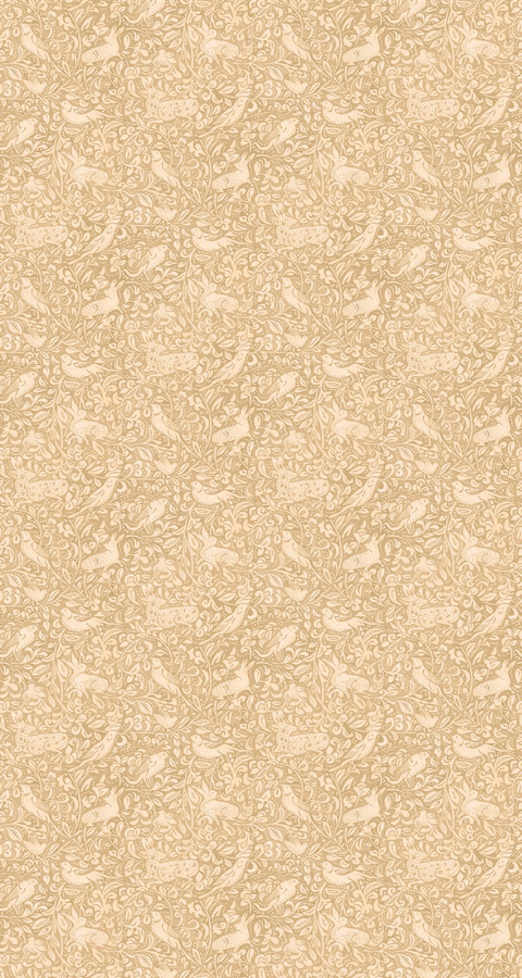 Mulberry Home Tapete Hedgerow in Beige mit floralem Botanik- und Tiermotiv aus Vlies - Bild 1