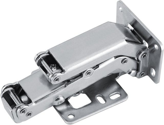 mfySpace 170-Grad Möbelschranktüren mit Soft-Close-Hydraulikscharnier aus Edelstahl in Chrom/Silber - Bild 1