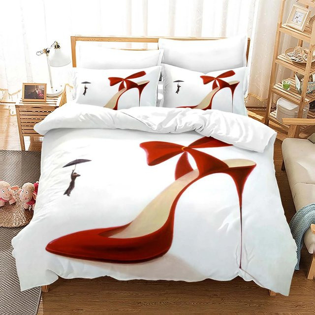 Flylo Bettwäsche Set mit grafischem Design in Rosa und Weiß, bestehend aus Bettbezug und Kissenbezügen aus Mikrofaser, B/H: 140 x 200 cm - Bild 1