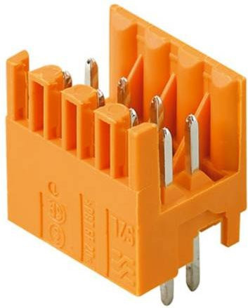 Weidmüller Stiftgehäuse-Platine B2L/S2L in Schwarz und Orange mit 8 Polen - Bild 1
