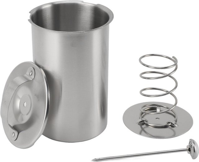 Edelstahl Fleischpresse mit Thermometer für Feinkost, Küchenutensil Größe L - Bild 1