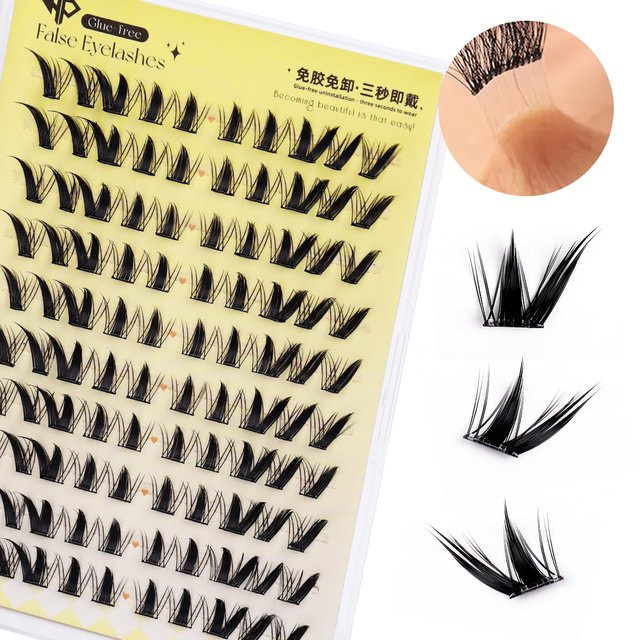 Wiederverwendbare DIY-Manga-Wimpern, selbstklebend, natürlich, Unisex - Bild 1