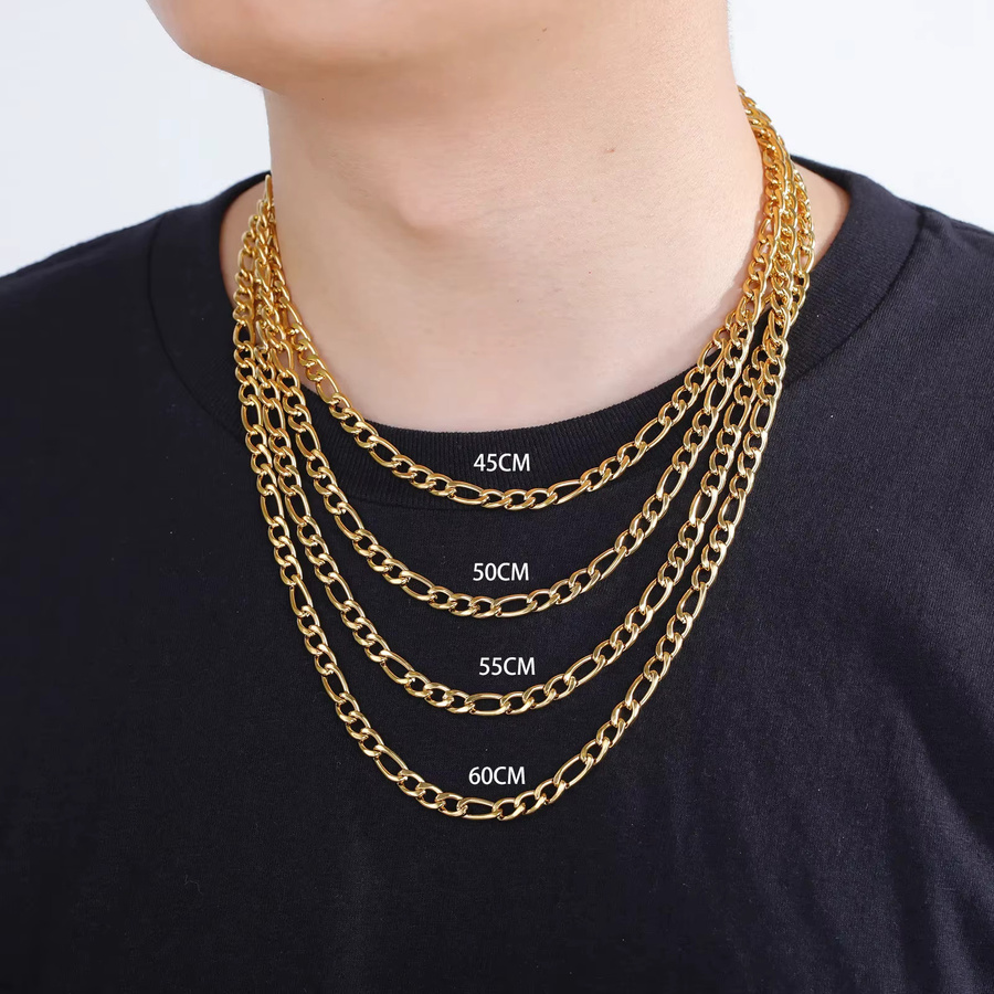 Figaro Halskette Edelstahl, Gold, Unisex - Bild 2
