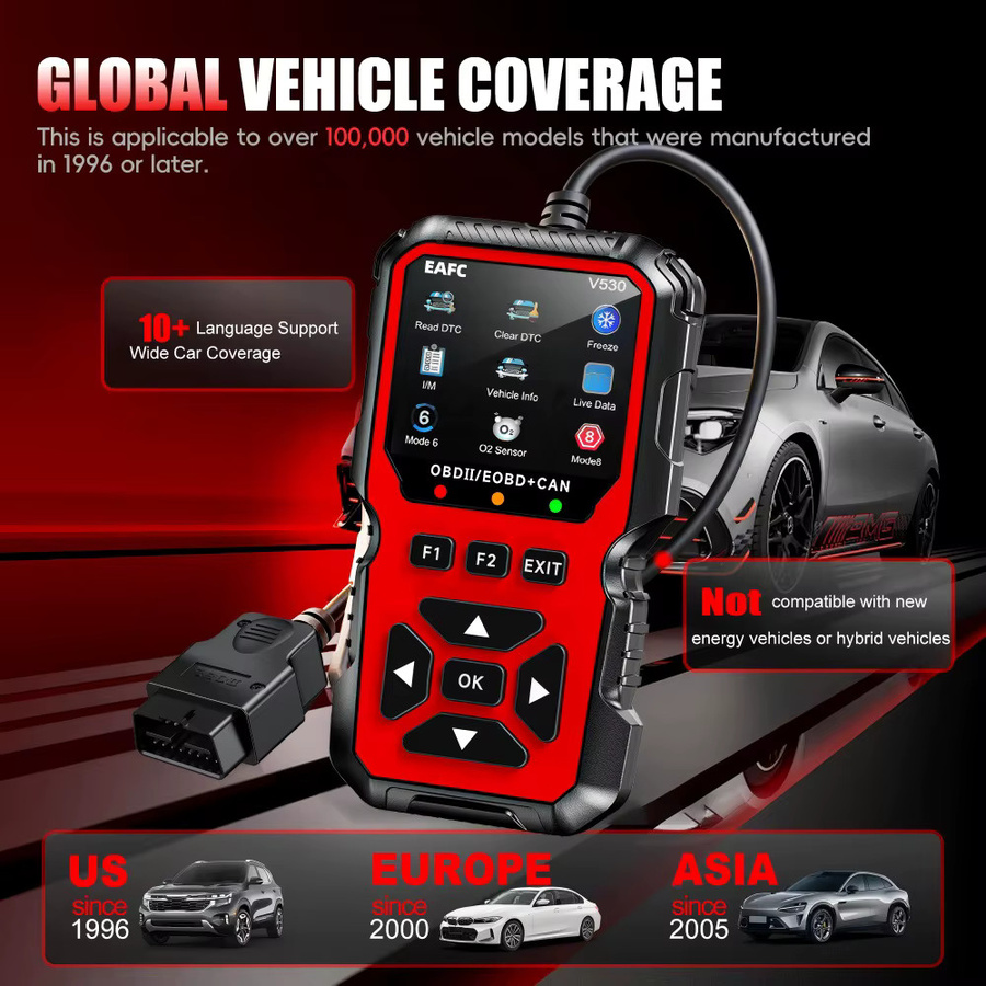 EAFC Auto OBD2-Scanner Diagnosegerät zur Fehlercode-Auslesung für alle OBD II Protokoll-Fahrzeuge ab Baujahr 2000 - Bild 2