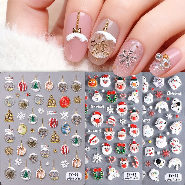 SWEET TREND Nagelaufkleber, Winter-Motiv, Unisex - Bild 1
