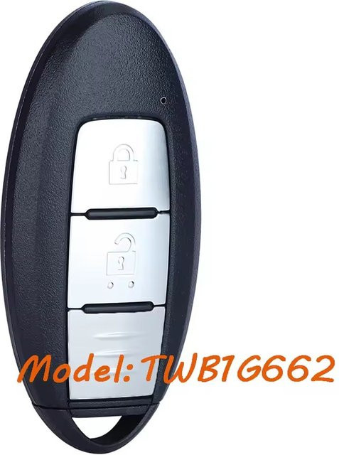 DIYKEY Fernschlüsselanhänger für Nissan Micra Juke Leaf Note Cube Navara NV200 Patrol Tiida Frontier 433 MHz ID46 in Schwarz - Bild 1