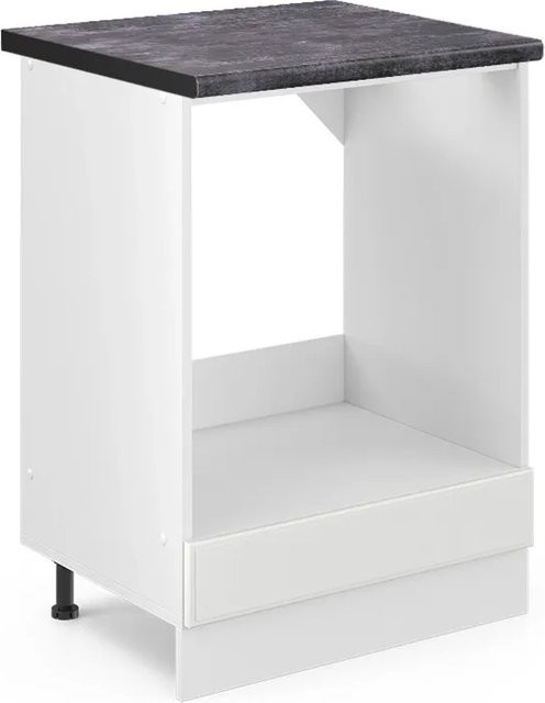 Vicco R-Line Herdbauschrank im Landhausstil, Weiß/Anthrazit, Breite: 60 cm, Höhe: 81,6 cm, Tiefe: 60 cm - Bild 1